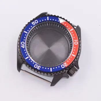 42mm PVD black watch prípade FIT Seiko NH35 NH36 NH35A sledovať pohyb prípade z nerezovej ocele 316L