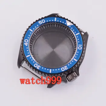 42mm PVD black watch prípade FIT Seiko NH35 NH36 NH35A sledovať pohyb prípade z nerezovej ocele 316L