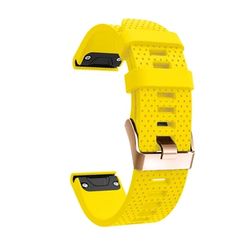 Horúce 20 mm Watchband pre Garmin Fenix 5X 5 5S Plus 6 6S 6X Pro Sledovať Rýchle Uvoľnenie Silikónové Rose gold pracky Jednoduché nosenie náramku