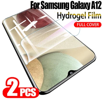 2 KS Pre Samsung Galaxy A12 Hydrogel Film Screen Protector displeji Fólia Pre samsung a42 a51 a71 a70s obrazovke Hydrogel Film