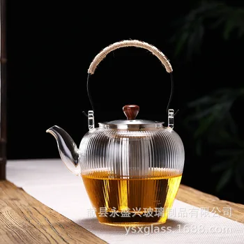 Kanvicu žiaruvzdorného skla, kanvicu čaju nastaviť Čínsky čajový set hrniec kávy filter 1100ml odolné kanvica čaj kanvica čaj infuser