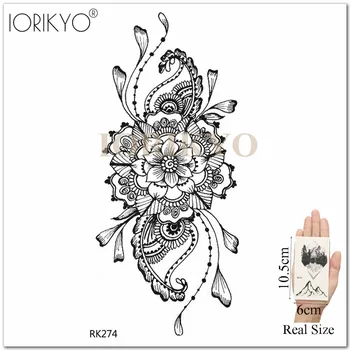 IORIKYO Akvarel Dreamcatcher Tetovanie Ženy Hrudníka Mužov Rameno Lebky Strom Dočasné Tetovanie Nálepky Modré Pierko Tetovanie Body Art Rose