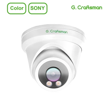 Farebná IP Kamera POE Snímač SONY 5MP 4K Bezpečnostné CCTV H. 265 Krytý Vonkajší Audio Video Dohľad Onvif ColorVu G. Craftsm