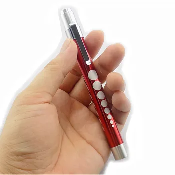 4 Farebné Pero Baterka LED Žiarovky Penlight Pochodeň Núdzové mini Pocket Lekár Sestra Chirurgického Prvej Pomoci, Žlté, Biele Svetlo
