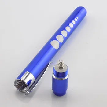 4 Farebné Pero Baterka LED Žiarovky Penlight Pochodeň Núdzové mini Pocket Lekár Sestra Chirurgického Prvej Pomoci, Žlté, Biele Svetlo