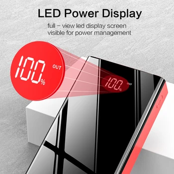 40000mAh Power Bank Prenosné Plnenie PowerBank 4 Porty USB LED PoverBank Externá Nabíjačka Batérií Pre Xiao iPhone Samsung