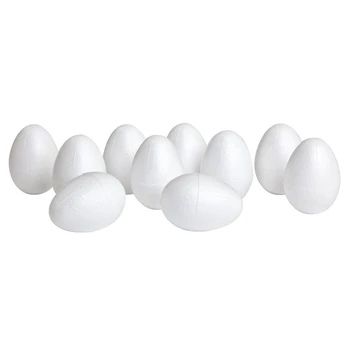 10 Polystyrénu vajcia 6 cm biele dekoratívne Veľkonočné Vajíčko vajíčko na maľovanie, alebo lepenie