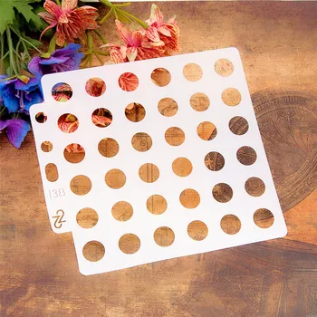 Pravidlá kruhu zápisník blany sprej plastové formy štít DIY tortu duté Embellishment tlač čipky pravítko valentine