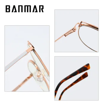 BANMAR Cat Eye Kovov Proti Blue Ray Okuliare, Rám, Luxusné Značky Okuliare Ženy Počítač Okuliare Žena Krátkozrakosť Okuliare