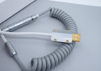 GeekCable Ručné Mechanické Klávesnice Dátový Kábel Pre GMK Tému Čistá Sivá A Biela Colorway Pre SP Keycap Tému Line