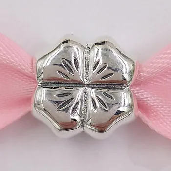 925 Sterling Silver Perličiek Šťastie Four Leaf Clover Charm Kúzlo Fit Pôvodné Pandora Náramok Kúzlo DIY Šperky Pre Ženy, Veľkoobchod