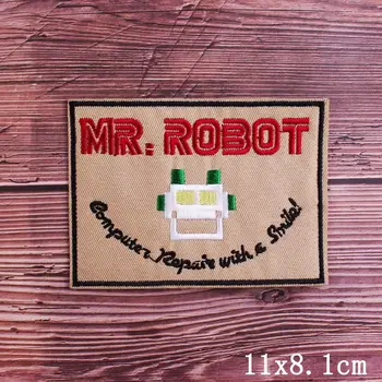 Pán Robot Patch list Nášivka Na Oblečenie Cartoon Prúžok Na Oblečenie Výšivky Patch Žehlička Na Škvrny Na Oblečení Nálepky Odznak