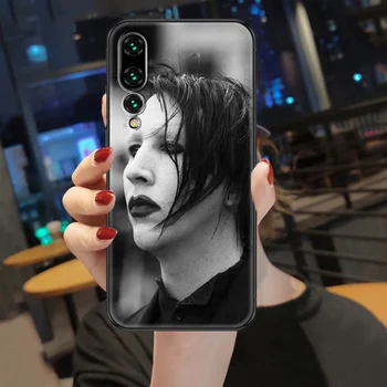 Manson rockový spevák Marilyn Telefón puzdro Na Huawei Mate S P10 P20 P30 P40 10 20 Inteligentné Z Pro Lite 2019 black fashion späť umenie shell
