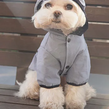 Pes Pršiplášť Pet Odnímateľná Nepremokavá pláštenka Psov Vode Odolné Oblečenie pre Psov Daždivý Deň Pet Kabát