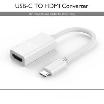 Usb C, Hdmi Adaptér, Usb 3.1 Typu C, Hdmi 4K Converter Kompatibilný pre Mas Os/Win7 8 10 Xp, Plug and Play