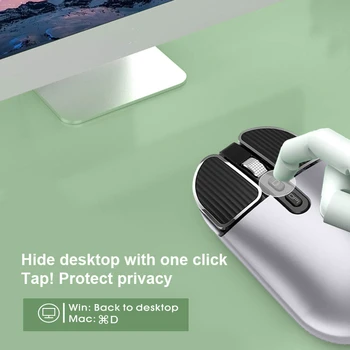Bezdrôtová Myš Bluetooth-kompatibilné Dobíjacia Myš, 1600dpi Počítač Mause Podsvietený Ergonomic Gaming Mouse Na Notebook PC