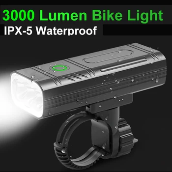 2021 Svetlo na Bicykel Predné LED stropné Svetlá Nepremokavé Cyklistické Lampa 5200mAh Bicykli Svietidla Auta ako Power Bank Bike Príslušenstvo