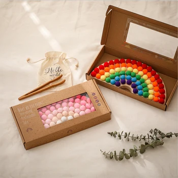 Bopoobo Montessori Hračka Nastaviť Rainbow Stavebné Bloky Klip Loptu Hračky Zmyslové Hračky Rozvoj Dieťa Hands-na Schopnosť Montessori Hračky