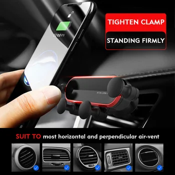 Universal Car Phone Držiteľ Air Vent Gravitácie Montáž Automobilových Interiérov Diely pre 4.0-6.0-palcový Smartphone