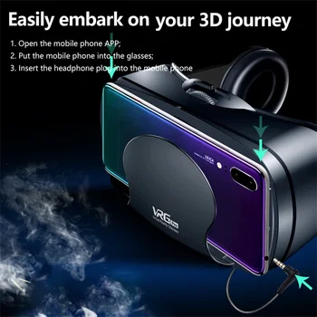 HIFI VR Okuliare Audio-visual VR Okuliarov pre IOS/Android 5 Až 7 Palcový Smartphone 3D Prilba Virtuálnej Reality VR Okuliare