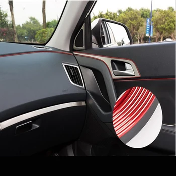 5M Auto Styling Interiérové Lišty Výbava 3D Linky Pásy Panel Dverí Edge Šport Medzera Auto Auto Samolepky, Dekorácie Príslušenstvo