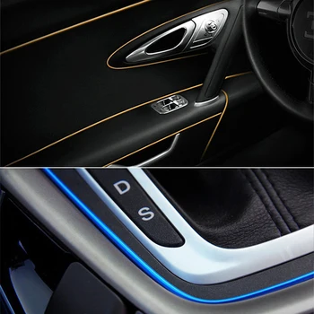 5M Auto Styling Interiérové Lišty Výbava 3D Linky Pásy Panel Dverí Edge Šport Medzera Auto Auto Samolepky, Dekorácie Príslušenstvo