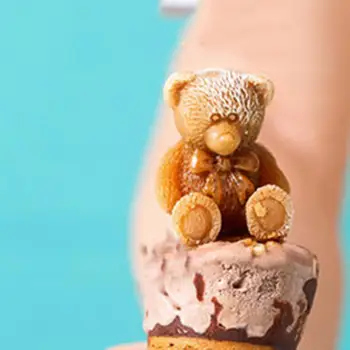 3D Hračka Bowknot Medveď Silikónové Formy Fondant Tortu Hranice Formy Čokoláda Plesne Cake Zdobenie Nástroje, Kuchynské Príslušenstvo na Pečenie