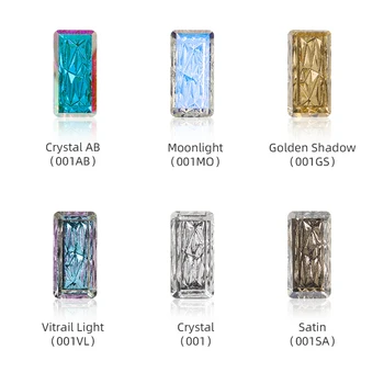 Astrobox 07x14mm 10x20mm Obdĺžnik Úľavu Nail Art Crystal Voľné Gem Korálky Lepidlo Na Drahokamu DIY Nechtov Dekorácie, Doplnky