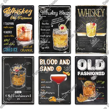 Putuo Dekor Whisky Vintage Kovové Prihlásiť Tin Prihlásiť Dekoratívne Retro Kovové Plagáty Železa Pub Bar Club Muž Jaskyňa Dekor Dekorácie
