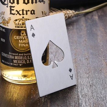 Black Silver Poker Karty Tvarované Pivo Fľaša Na Víno, Otvárač Na Jar Osobné Tvorivé Nehrdzavejúcej Ocele Otvárač Bar Nástroj