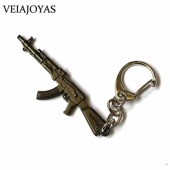 Hra Playerunknown je Battlegrounds Cosplay Zbrane Keychains 6,5 cm PUBG Tlačidlo Krúžky AK47 M16 Zliatiny Auto Kľúča Držiteľa Suvenír pre Mužov