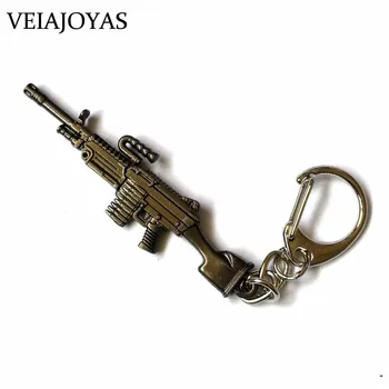 Hra Playerunknown je Battlegrounds Cosplay Zbrane Keychains 6,5 cm PUBG Tlačidlo Krúžky AK47 M16 Zliatiny Auto Kľúča Držiteľa Suvenír pre Mužov