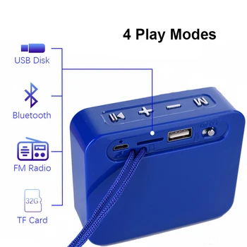 2021 Mini Prenosný Bluetooth Reproduktor Malé Bezdrôtové Hudby Stĺpec Subwoofer, USB Reproduktory pre Telefóny s TF FM Rádio, Zabudovaný Mikrofón