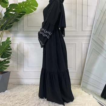 2021 Nové Módy Tlače Dlhý Rukáv Šaty Dubaj Šaty Islamskej Výšivky na Blízkom Východe Elegantné Módne dámske Sukne Dámske