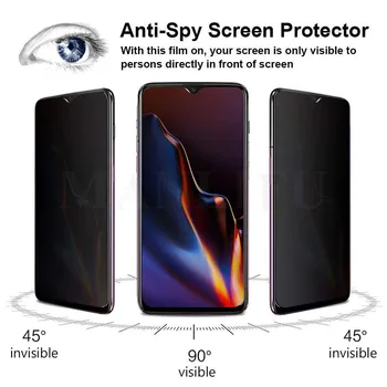 9H Anti-Spy ochrany Osobných údajov Tvrdeného Skla Screen Protector Pre OnePlus Nord 7 6 5T Anti-Spy Film Ochranné Sklo Pre Oneplus 9 7 5T 6T