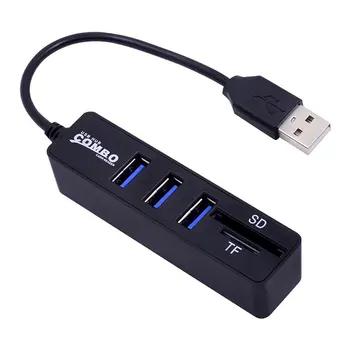 Univerzálny Mini Rozbočovač USB 3.0 vysokorýchlostné USB Rozbočovač 3 Port Hub S TF SD Card Reader, 6 Port 2.0 Obyvateľov Adaptér Pre PC Príslušenstvo