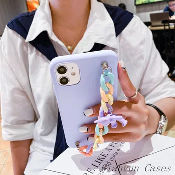 Rainbow Náramok Medveď Mäkký Silikónový Telefón puzdro Pre iphone 12 6 6 7 8 Plus X XR XS 11 Pro Max SE 2020 Pre Samsung S21 Kryt capa