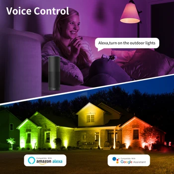 WiFi Led Flood Light 40W 100-240VAC Floodlight IP65 Vodeodolný LED Pouličné Lampy, Studená/Teplá Biela Červená Zelená Modrá RGB Pozornosti