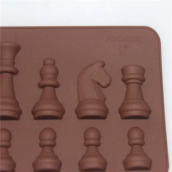 3D International Chess Forme Pečivo, Čokoláda, Cukor, Mydlo Fondant Silikónové Formy Kocka Zásobníku, Kuchyňa Piecť Tortu Zdobenie Nástroje