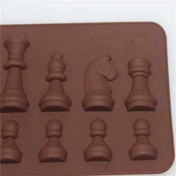 3D International Chess Forme Pečivo, Čokoláda, Cukor, Mydlo Fondant Silikónové Formy Kocka Zásobníku, Kuchyňa Piecť Tortu Zdobenie Nástroje
