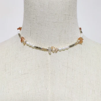 Ručné korálkový náhrdelník sladkovodné perly prírodného kameňa premiešajte a zápas dizajn šperky 2020 novej strany trend oblečenie, príslušenstvo