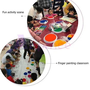 Aispmee Zábavné 6 Farieb DIY Prst Maľovanie Atrament Pad Pečiatka Dozvedieť, Farby, Hračky Pre Deti, Učenie, Vzdelávanie Kreslenie Hračky Non-jedovaté