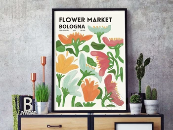 Vintage Kvetinový Trh Bologna Plagáty a Vytlačí Wall Art Obrazy na Plátne Paitning pre Spálne, Obývacia Izba, Chodba Domova