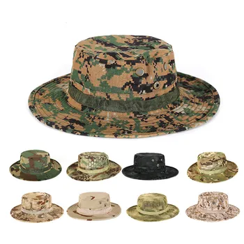 2021 Najnovšie Kamufláž Taktické Spp Vojenské Boonie Klobúk US Army Rybársky klobúk Mužov Outdoorové Športy Slnko Vedro Spp Turistika Poľovnícky Klobúk