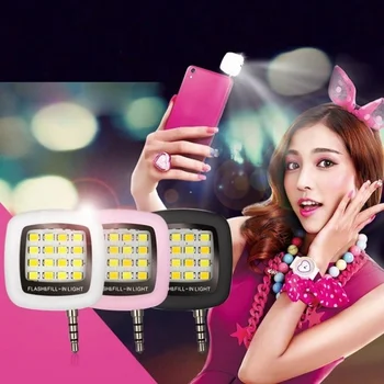 Univerzálny Selfie LED Krúžok Flash Light Prenosný Mobilný Telefón 36 LED Selfie Svietidlo Svetelný Krúžok Klip Pre iPhone 8 7 6 Plus Samsung