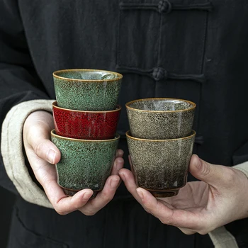 LUWU keramické teacup farebné porcelánovú šálku čaju čínskej kung-fu pohár 110ml