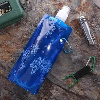 PE Vody Taška Mäkké Banky Squeeze pre jazdu na Bicykli Vody Tašky Skladacia Fľaša na Vodu Tašky 480ML Ochrany Životného prostredia