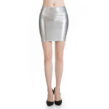 Horúca Štýl PU Tesný Strany, Vidieť Cez Sukne Micro Mini Sukne Sexy Samoopaľovacie Čisté Farebné Sukne Bežné Package Hip Krátke Sukne