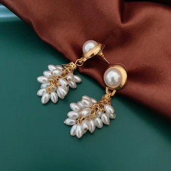 Pearl Klastra Náušnice Nové Módne Imitácie Perál Moderné Šperky Pre Ženy