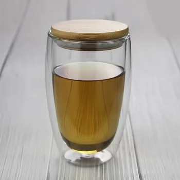 250 ml Dvojité steny skla izolované káva hrnček s vekom priehľadná mlieko pohár nastaviť drop odolný pohár Teraz Európsky štýl pohár vody